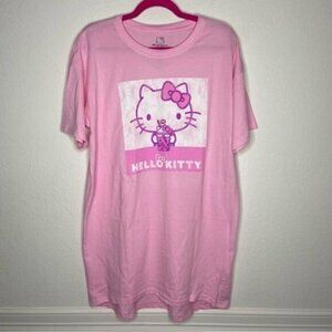 Hello Kitty Woman’s Pink T-Shirt Dress Size M NWOT